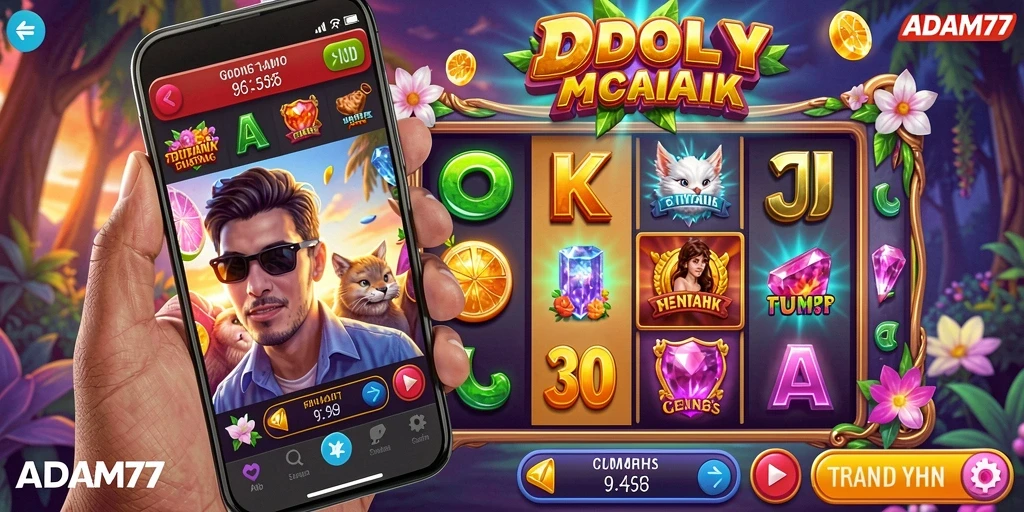 Tampilan gameplay seru dari slot ADAM77 yang memikat.