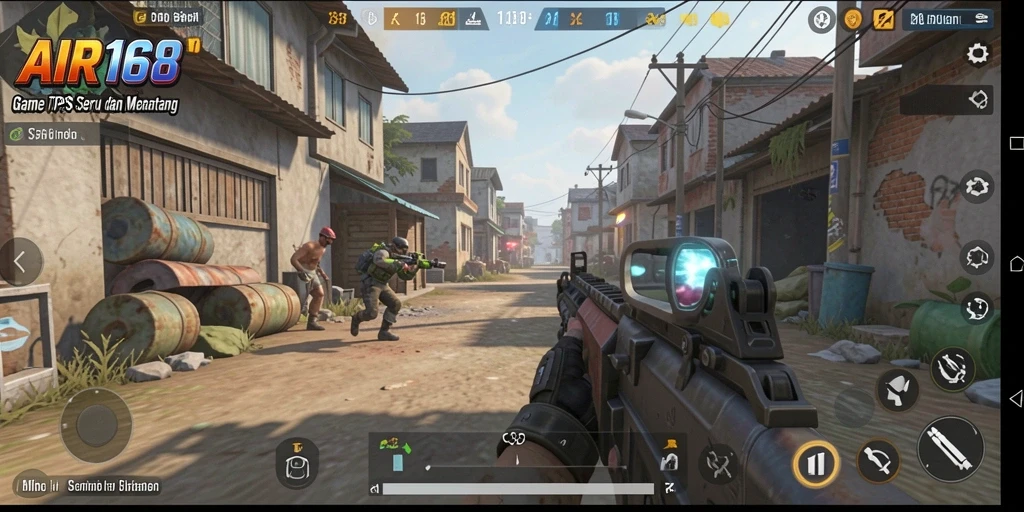 Tampilan gameplay TPS yang menegangkan di AIR168.