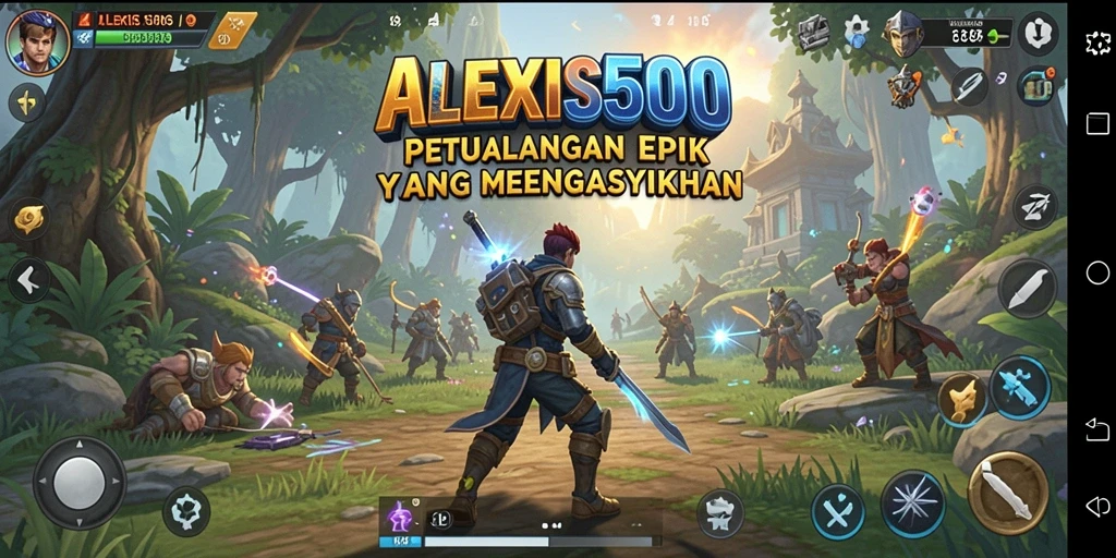 Screenshot gameplay ALEXIS500 menampilkan petualangan yang seru dan menantang.
