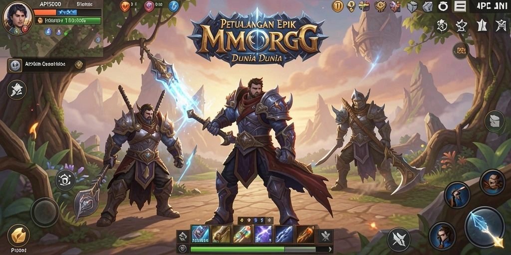 Gameplay seru API5000 dengan karakter yang beragam dan pertempuran epik.