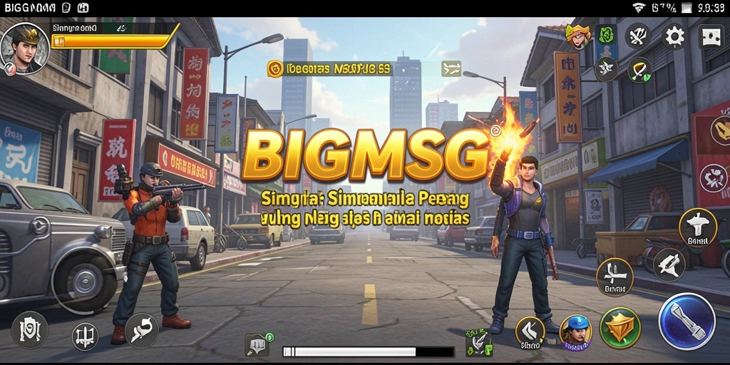 Tampilan gameplay BIGMSG dengan pesan besar dan interaksi yang seru.