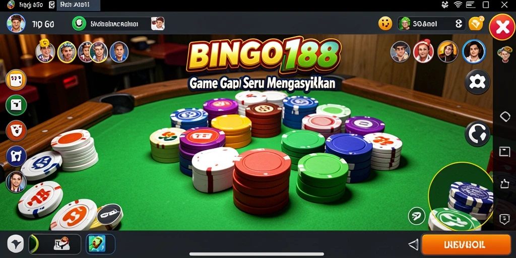 Tampilan gameplay BINGO188 yang penuh warna dan ceria.