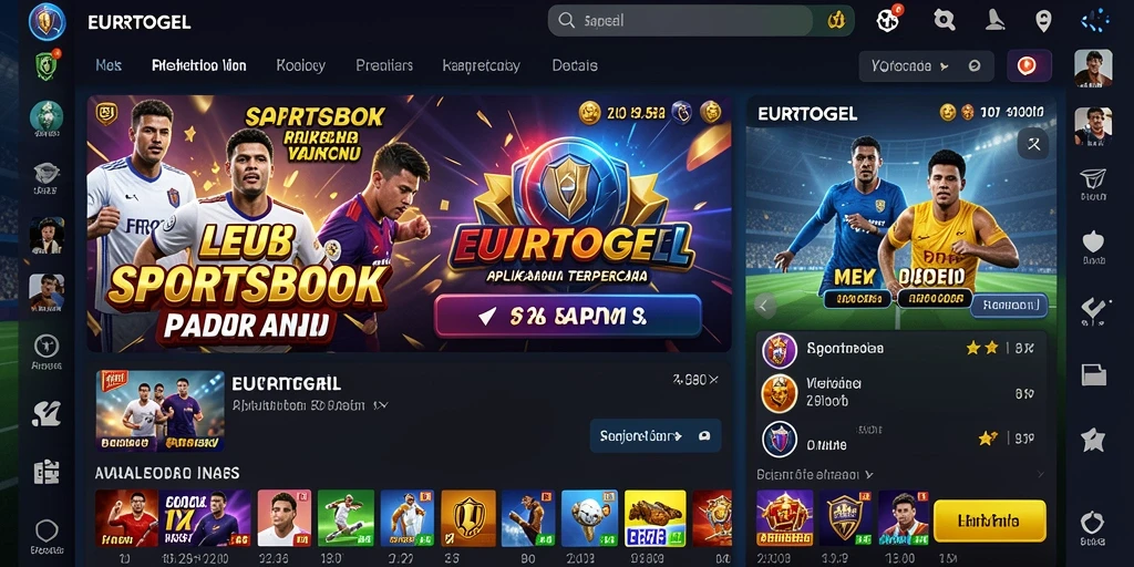 Tampilan antarmuka EUROTOGEL yang menarik dan informatif.