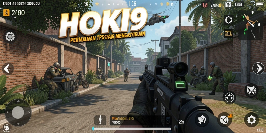 Screenshot HOKI9 menunjukkan aksi menegangkan dalam permainan TPS.