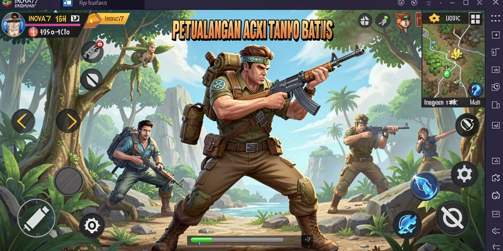 Tangkapan layar gameplay menampilkan aksi mendebarkan di INOVA77.