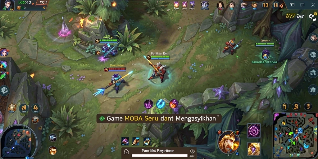 Screenshot gameplay L777 menampilkan aksi seru dan karakter yang beragam.