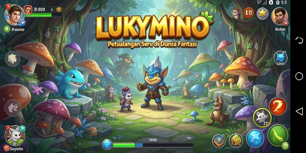 Tampilan gameplay LUKYMINO yang menakjubkan dan penuh aksi.