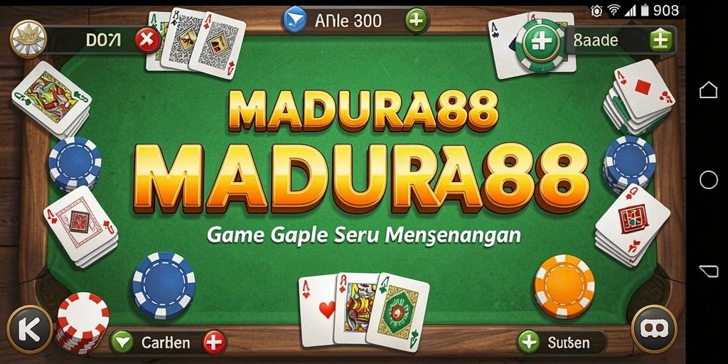 Screenshot gameplay MADURA88 menampilkan momen seru permainan Gaple.