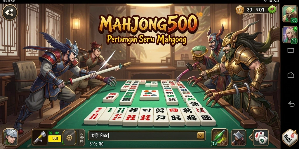 Tampilan menyeramkan dari duel di MAHJONG500.