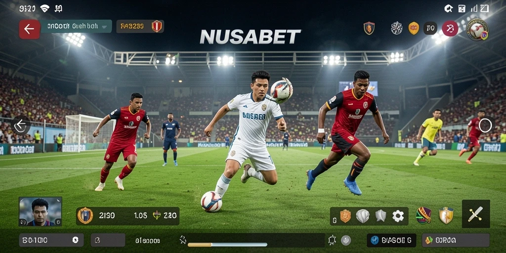 Screenshot gameplay NUSABET yang menampilkan aksi seru dalam olahraga.