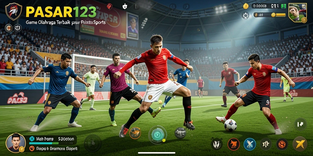 Screenshot utama PASAR123 menunjukkan aksi seru dalam olahraga.