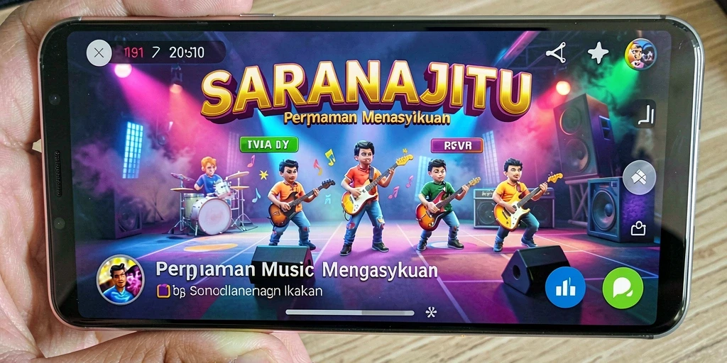 Screenshot gameplay SARANAJITU yang menarik dan penuh warna.
