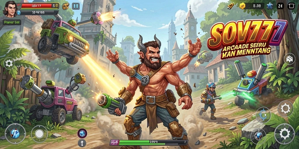 Screenshot gameplay SOV777 menampilkan serunya permainan Arcade yang penuh tantangan.
