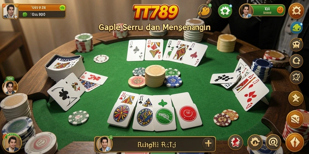 Screenshot dari gameplay Gaple yang seru dan kompetitif.