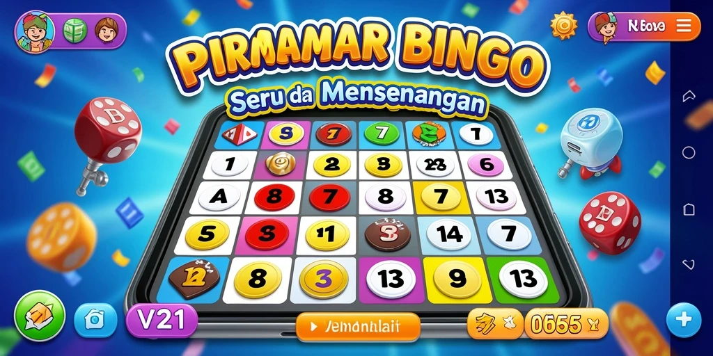 Tampilan gameplay seru di V21 dengan berbagai variasi Bingo.