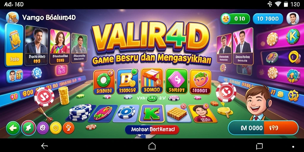 Tampilan gameplay Bingo VALIR4D yang penuh warna dan interaktif.